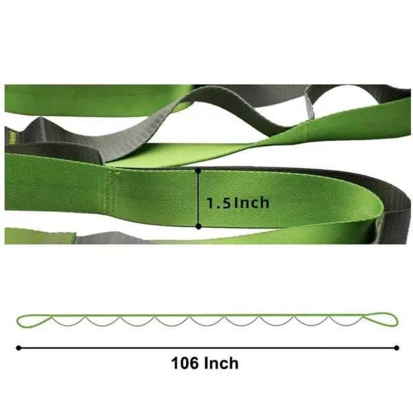 Multi-Loop Yoga Stretch Strap for Flexibility, Strength, and Therapy