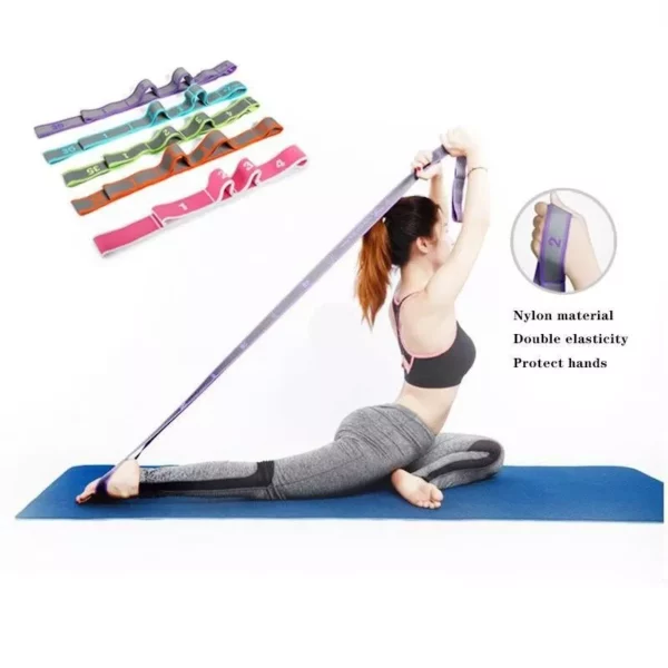 Multi-Purpose Elastic Yoga Strap: Stretching, Dance, Fitness & Pilates Band