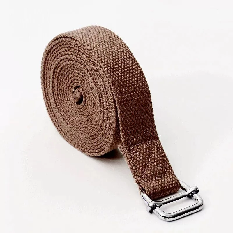 Premium Cotton Yoga Stretch Strap – 2.5m Durable D-Ring Belt for Enhanced Flexibility & Fitness