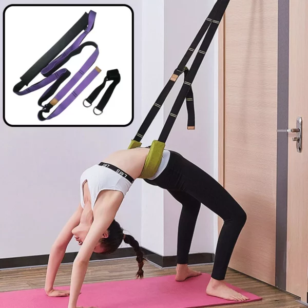 Multi-Purpose Yoga Stretch Strap for Fitness, Ballet, and Gymnastics – Polyester Cotton