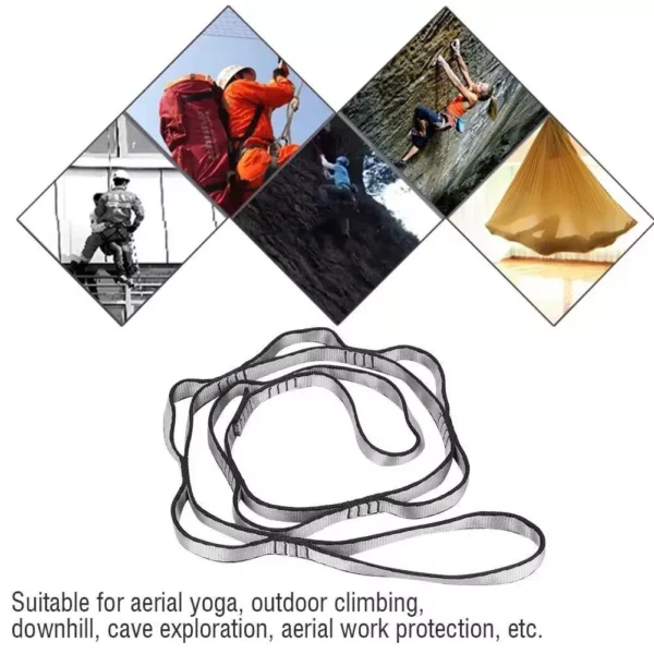 Adjustable Nylon Daisy Chain Strap – High-Strength Yoga Hammock & Swing Support Belt