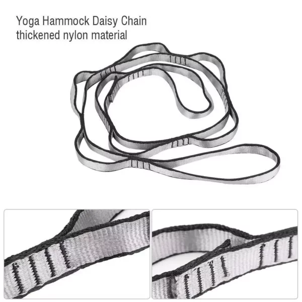 Adjustable Nylon Daisy Chain Strap – High-Strength Yoga Hammock & Swing Support Belt