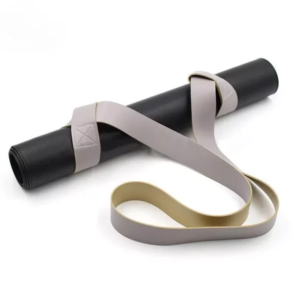 Portable Elastic Leather Yoga Mat Strap – Simplify Your Workout Routine