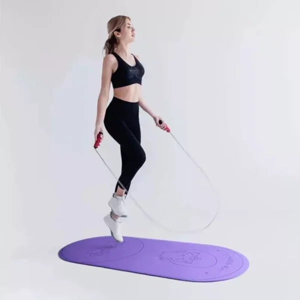 Eco-Friendly Dual-Pattern Anti-Skid Yoga and Skipping Mat – 6mm Thick
