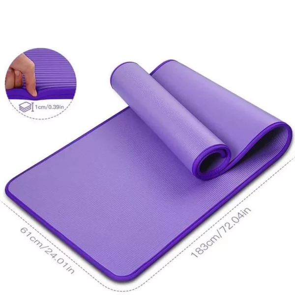 Extra Thick 10mm Anti-Slip Yoga Mat – Ideal for Home Fitness, Pilates & Gym Workouts