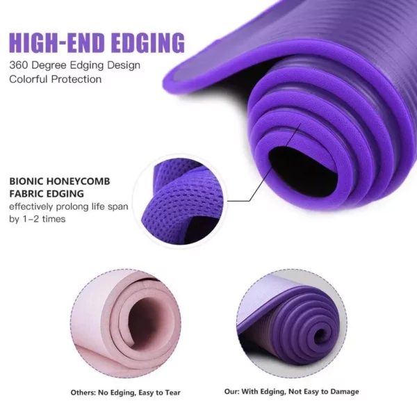 Extra Thick 10mm Anti-Slip Yoga Mat – Ideal for Home Fitness, Pilates & Gym Workouts - Image 5