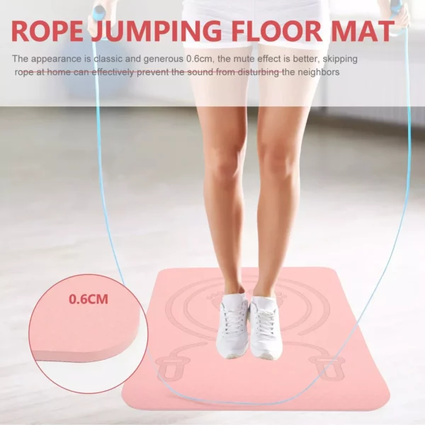 Multi-Functional TPE Fitness Mat: Jump Rope & Exercise Companion