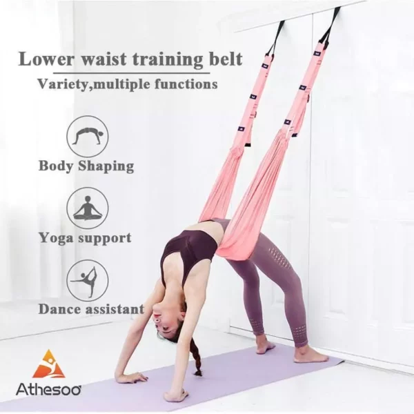 Adjustable Aerial Yoga Stretching Strap Hammock Swing