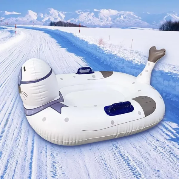 Heavy-Duty Inflatable Snow Tube – 47″ Dual-Rider Winter Sled