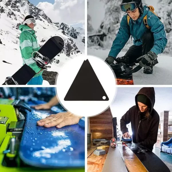 Acrylic Snowboard Wax Scraper – Triangle Tuning & Waxing Tool for Ski and Snowboard - Image 5