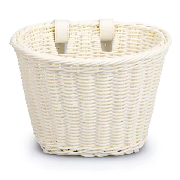 Handwoven PE Rattan Bicycle Basket - Image 3