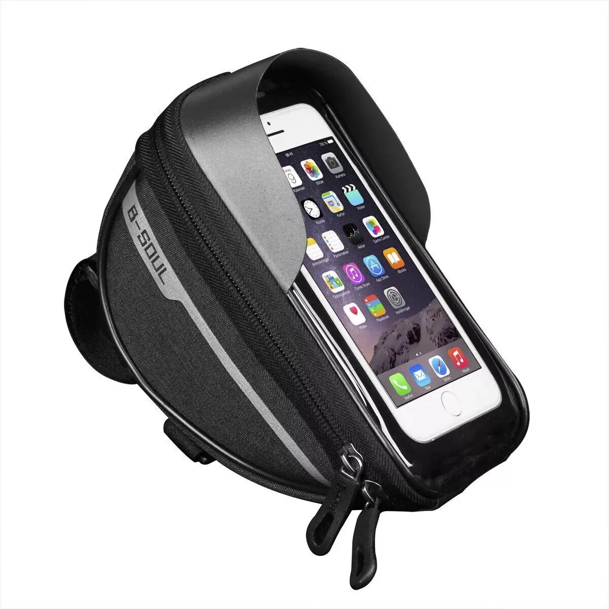 Waterproof Top Tube Bike Bag with Touch Screen Phone Holder