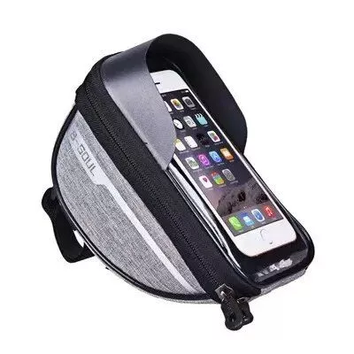 Waterproof Top Tube Bike Bag with Touch Screen Phone Holder