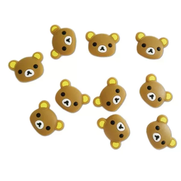 Cute Brown Bear Tennis Racket Vibration Dampener – Silicone Shock Absorber for Enhanced Play