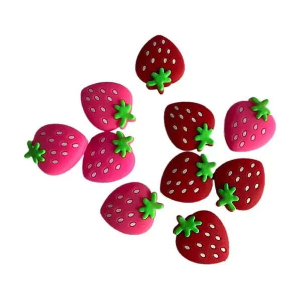 Strawberry-Shaped Tennis Racket Vibration Dampeners – 5Pcs Soft Silicon Shock Absorbers
