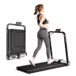 2-in-1 Folding Treadmill with LCD Display