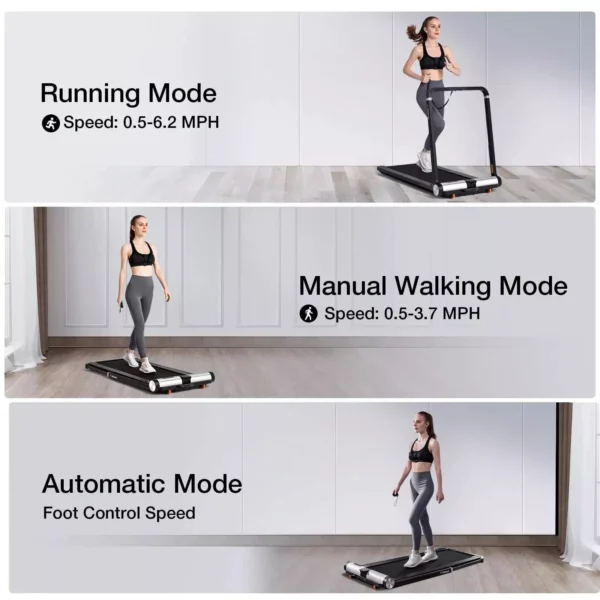 2-in-1 Folding Treadmill with LCD Display