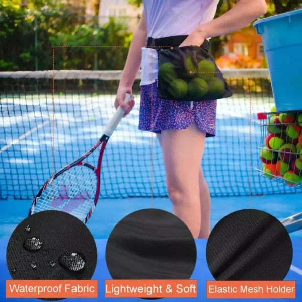Versatile Sports Ball Bag with Adjustable Waist Belt – Ideal for Tennis, Golf, Ping Pong, and More