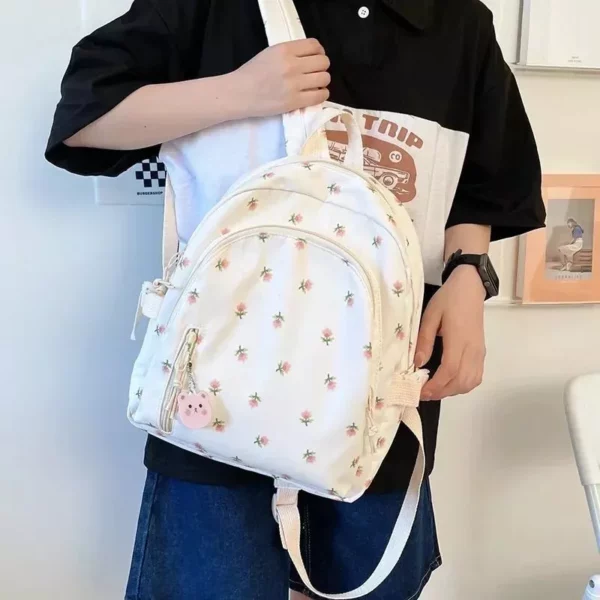 Chic Japanese Floral Mini Backpack