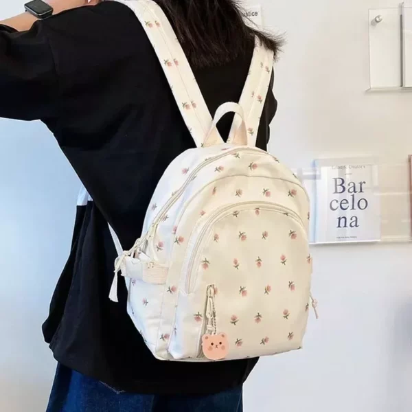 Chic Japanese Floral Mini Backpack