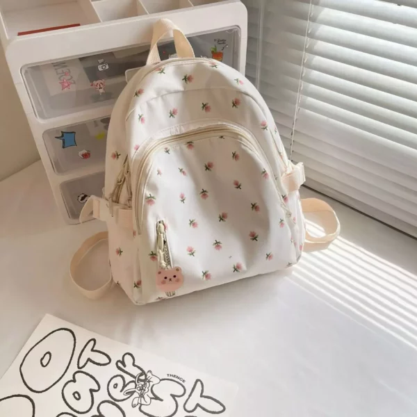 Chic Japanese Floral Mini Backpack - Image 3