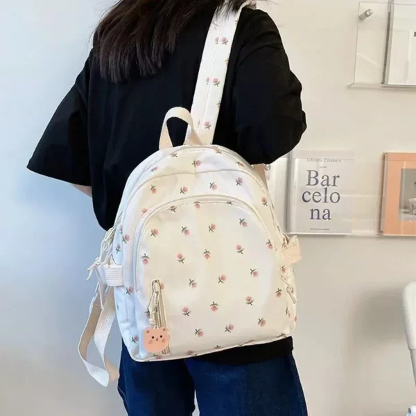 Chic Japanese Floral Mini Backpack