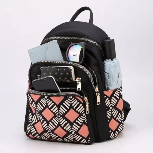 2023 Trendy Floral Print Nylon Backpack for Women - Image 5