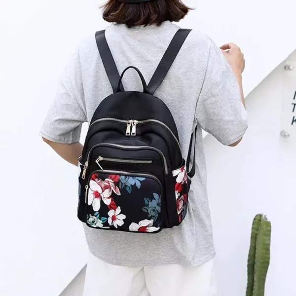 2023 Trendy Floral Print Nylon Backpack for Women