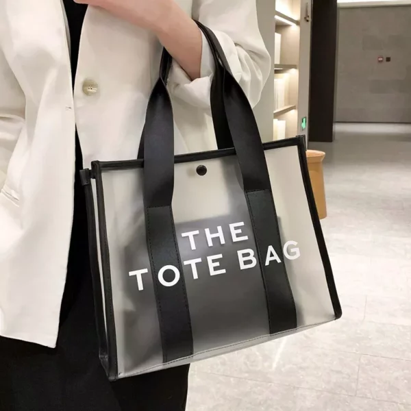 Luxurious Frosted Transparent Tote Bag for Women