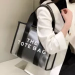 Luxurious Frosted Transparent Tote Bag for Women