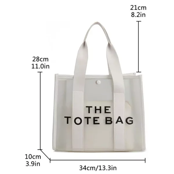 Luxurious Frosted Transparent Tote Bag for Women