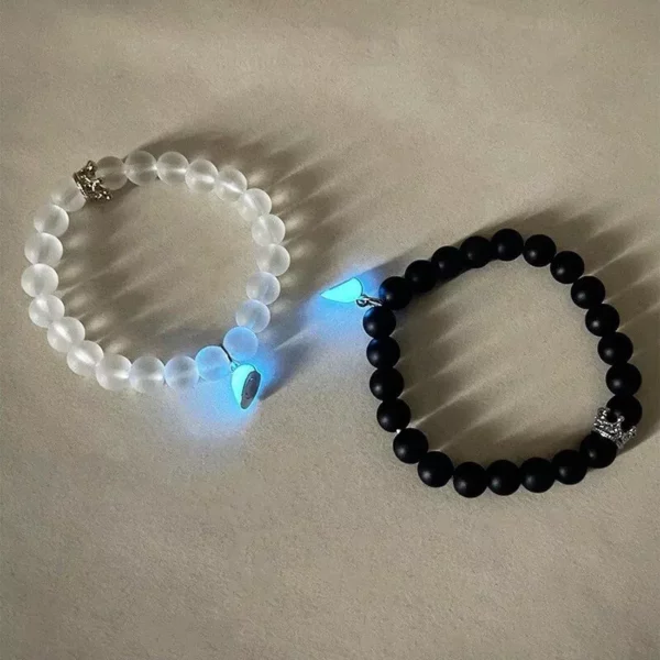 Magnetic Heart Couple Bracelets Set