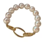 Chic Geometric Crystal & Pearl Hand Catenary - Fashion Mood Tracker Bracelet