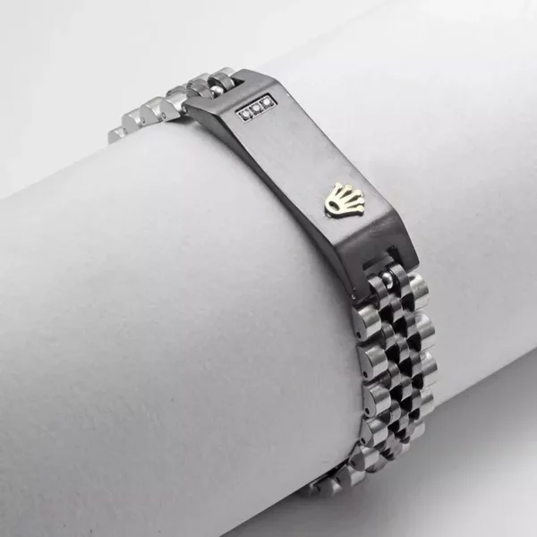 Unisex Stainless Steel Crown Charm Bangles