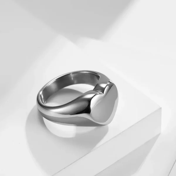 Love Stainless Steel Heart Ring