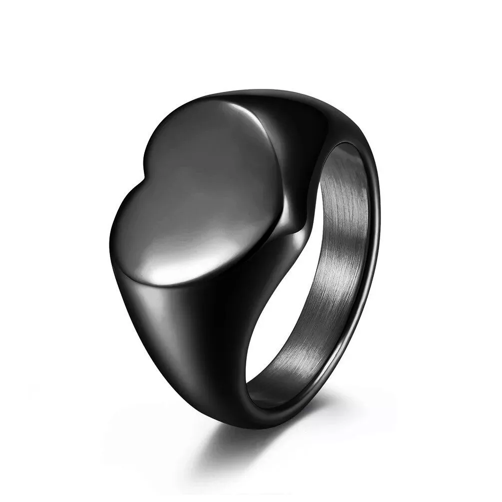 Love Stainless Steel Heart Ring