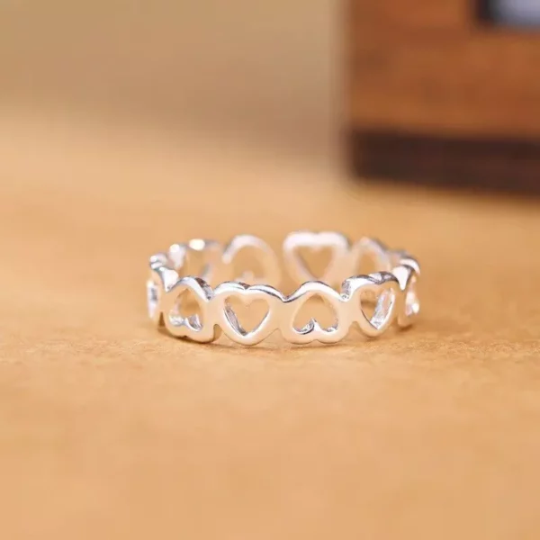 Luxury 925 Sterling Silver Heart Ring for Women