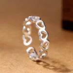 Luxury 925 Sterling Silver Heart Ring for Women