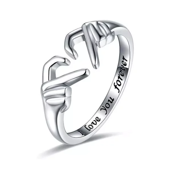 I Love You Forever Heart Claddagh Rings – Adjustable Couples Ring