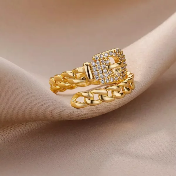 Gold Plated Stainless Steel Aesthetic Ring