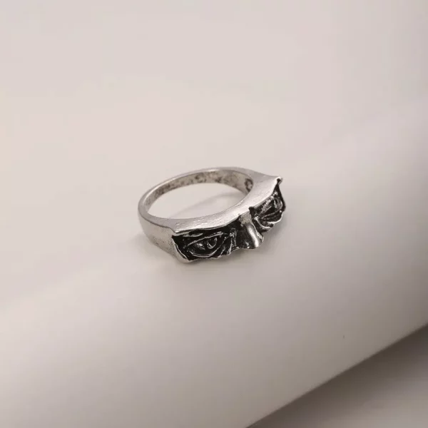 Men’s Vintage Punk Eye Ring – Geometric Metal Cocktail Ring for Parties and Hip Hop Style