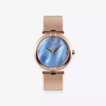 Blue Dial Women’s Gold Quartz Watch