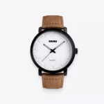 Men’s Brown Leather Quartz Watch