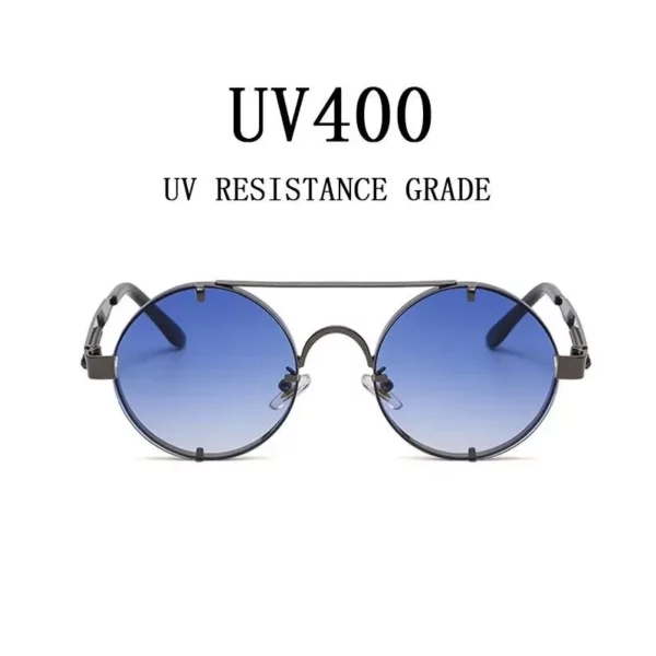 Steampunk Vintage Round Sunglasses – Unisex UV400 Fashion Eyewear