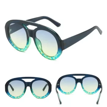 Trendy UV400 Gradient Goggle Sunglasses – Unisex Oversized Candy Color Shades