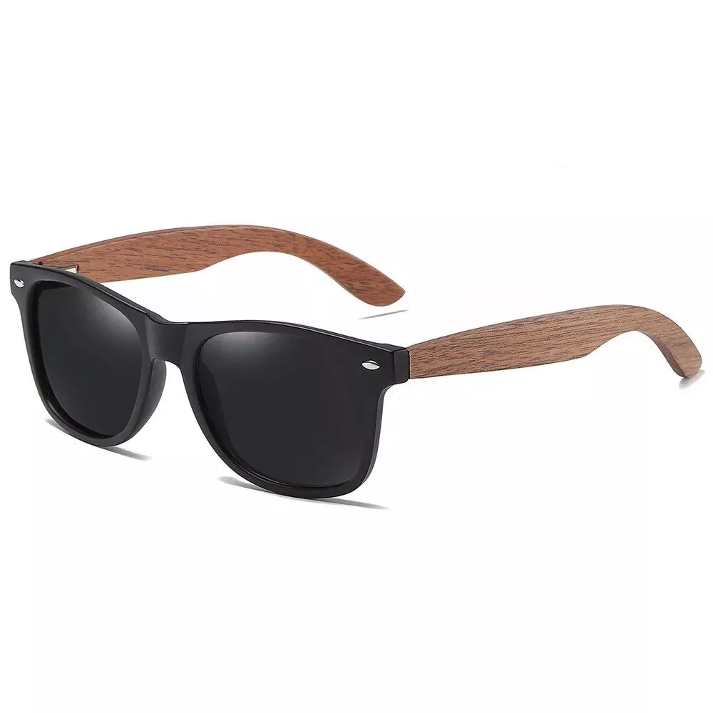 Classic Square Wooden Polarized Sunglasses for Men