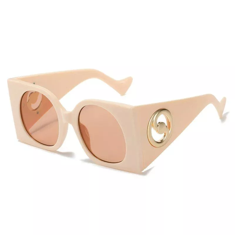 Chic Oversized Square Cat Eye Sunglasses – Women’s Pink Gradient UV400 Shades