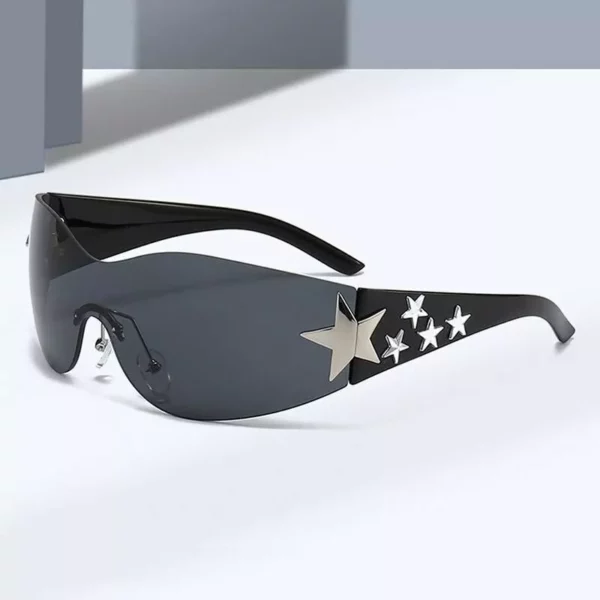 Chic Y2K Sports Star Rimless Sunglasses