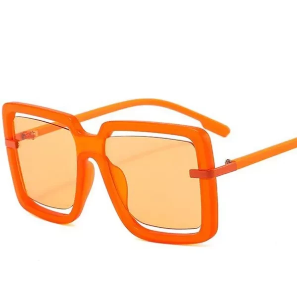 Fashion Green Oversized Square Sunglasses – UV400 Protective Beachwear Eyewear for Women