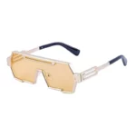 Retro Punk Oversize Sunglasses with UV400 Protection